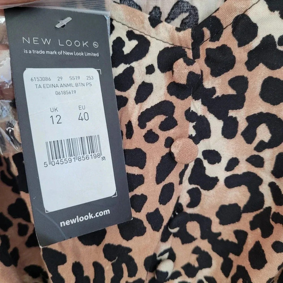 New Look Womens One-Piece Romper Size 8 Multicolor Animal Print Spaghetti Straps - Picture 4 of 13